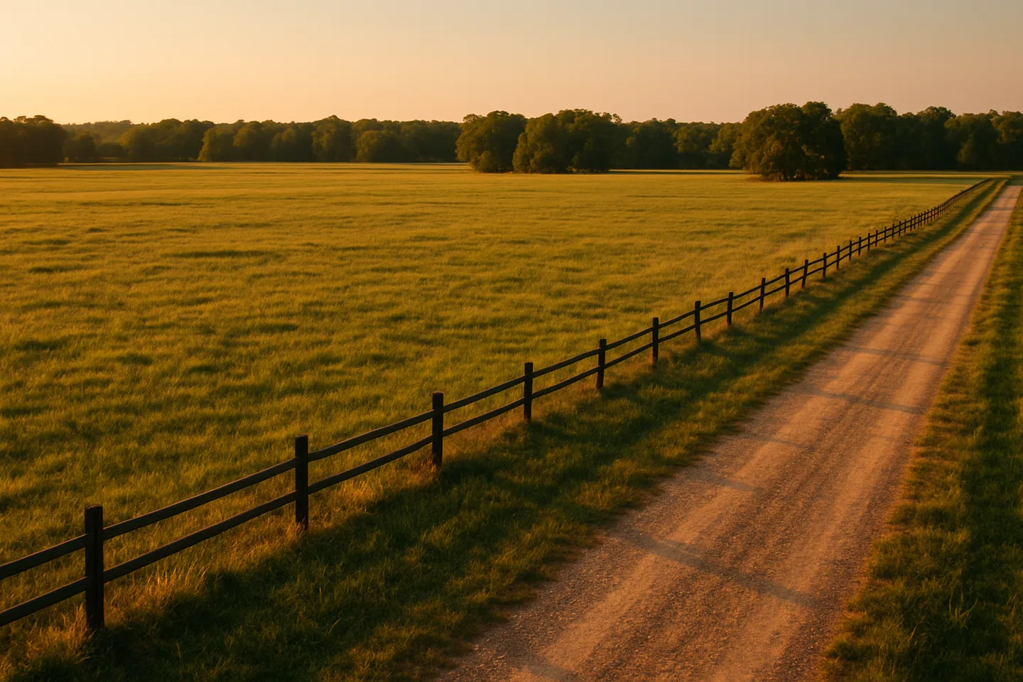 Rural acreage with open grassland and conifer forest in Hancock County, Mississippi