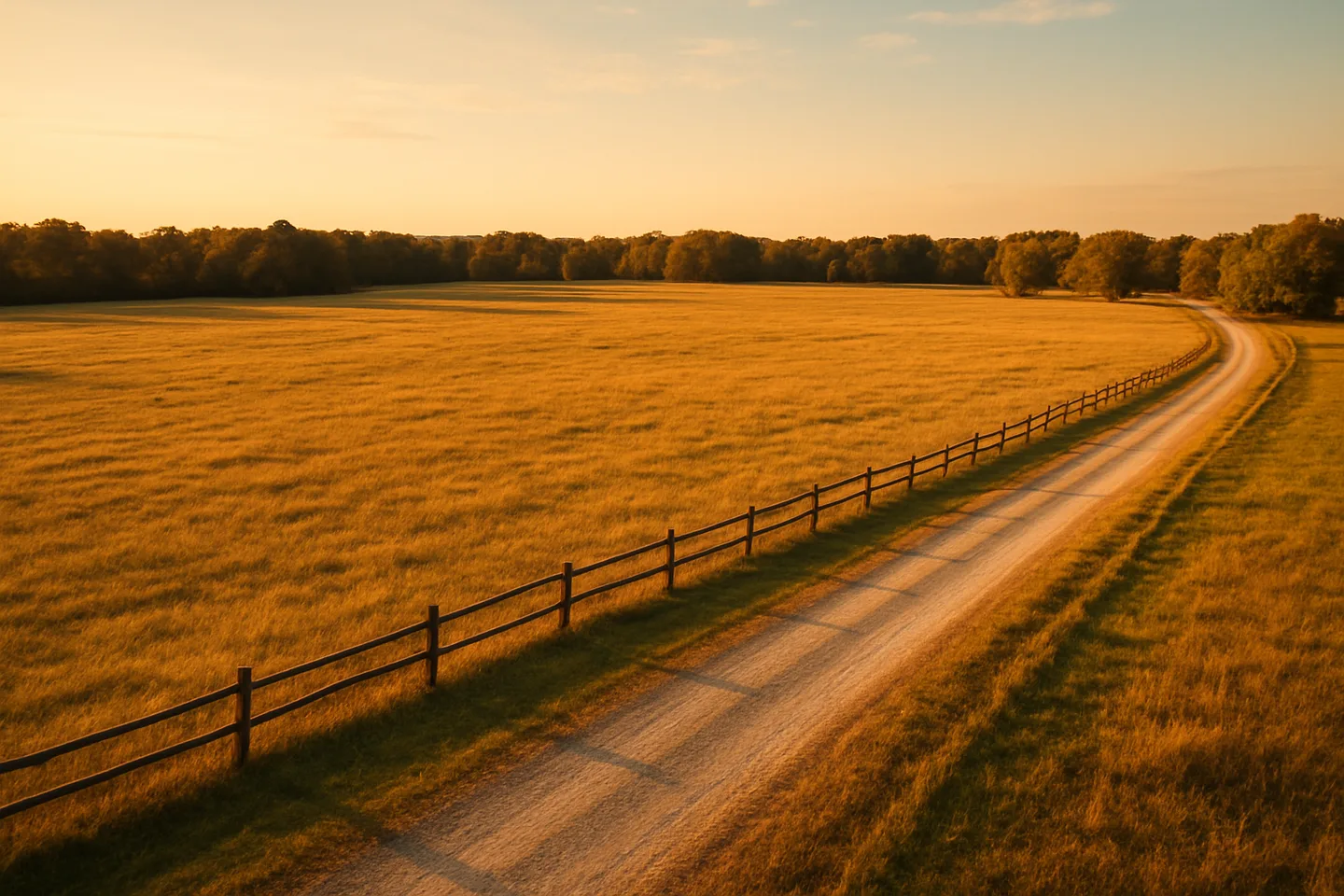 Rural acreage with open grassland and conifer forest in Hattiesburg, Mississippi