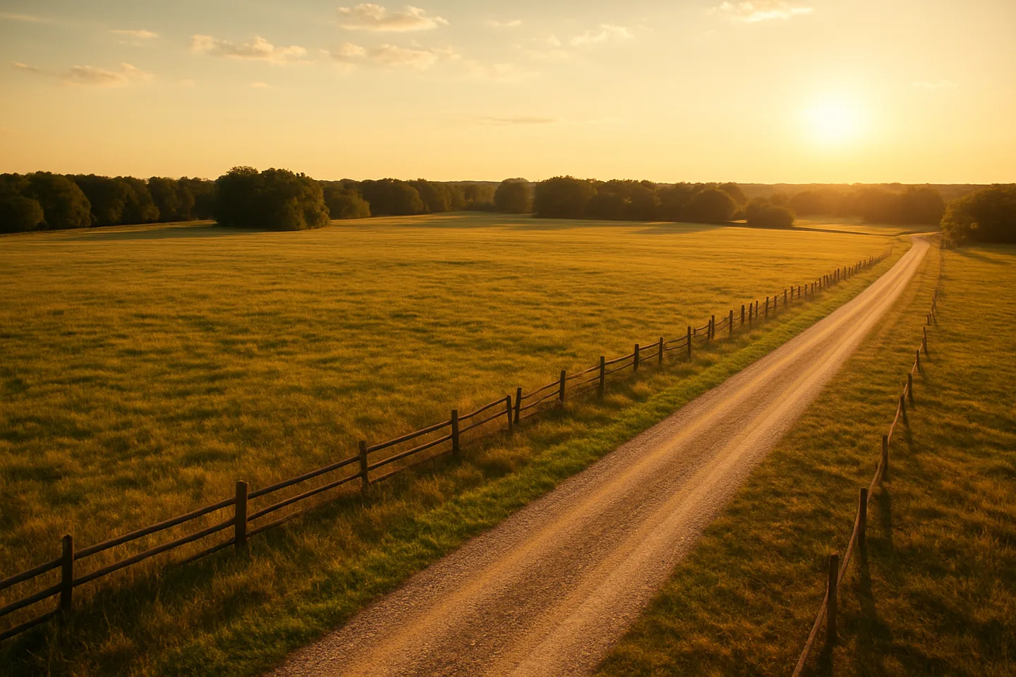 Rural acreage with open grassland and conifer forest in Lafayette County, Mississippi