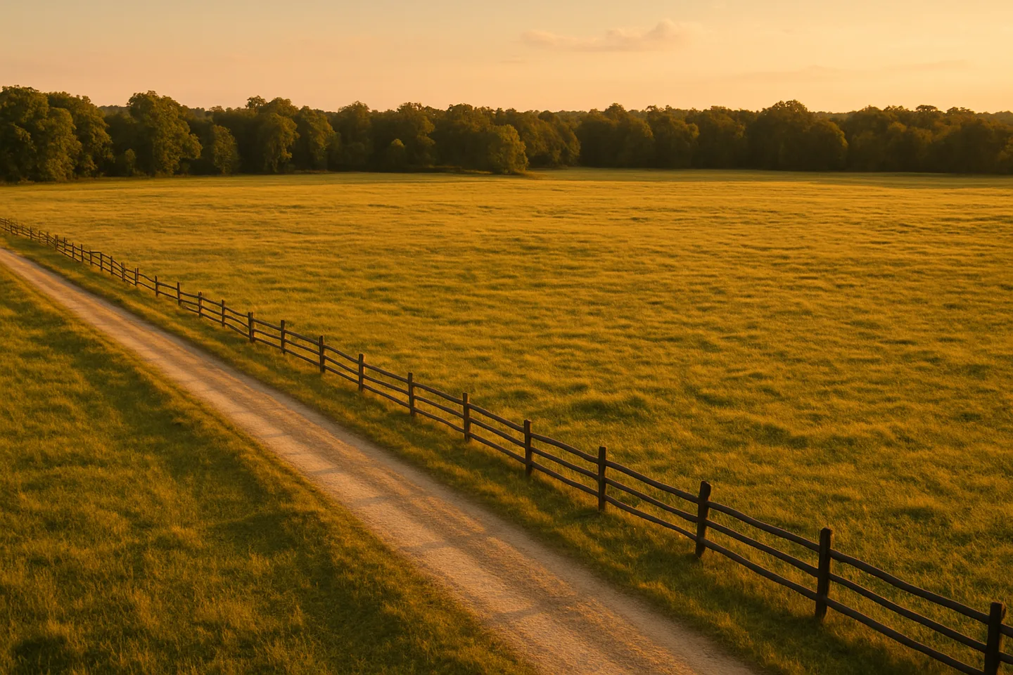 Rural acreage with open grassland and conifer forest in Meridian, Mississippi