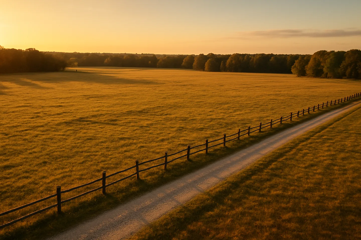 Rural acreage with open grassland and conifer forest in Rankin County, Mississippi