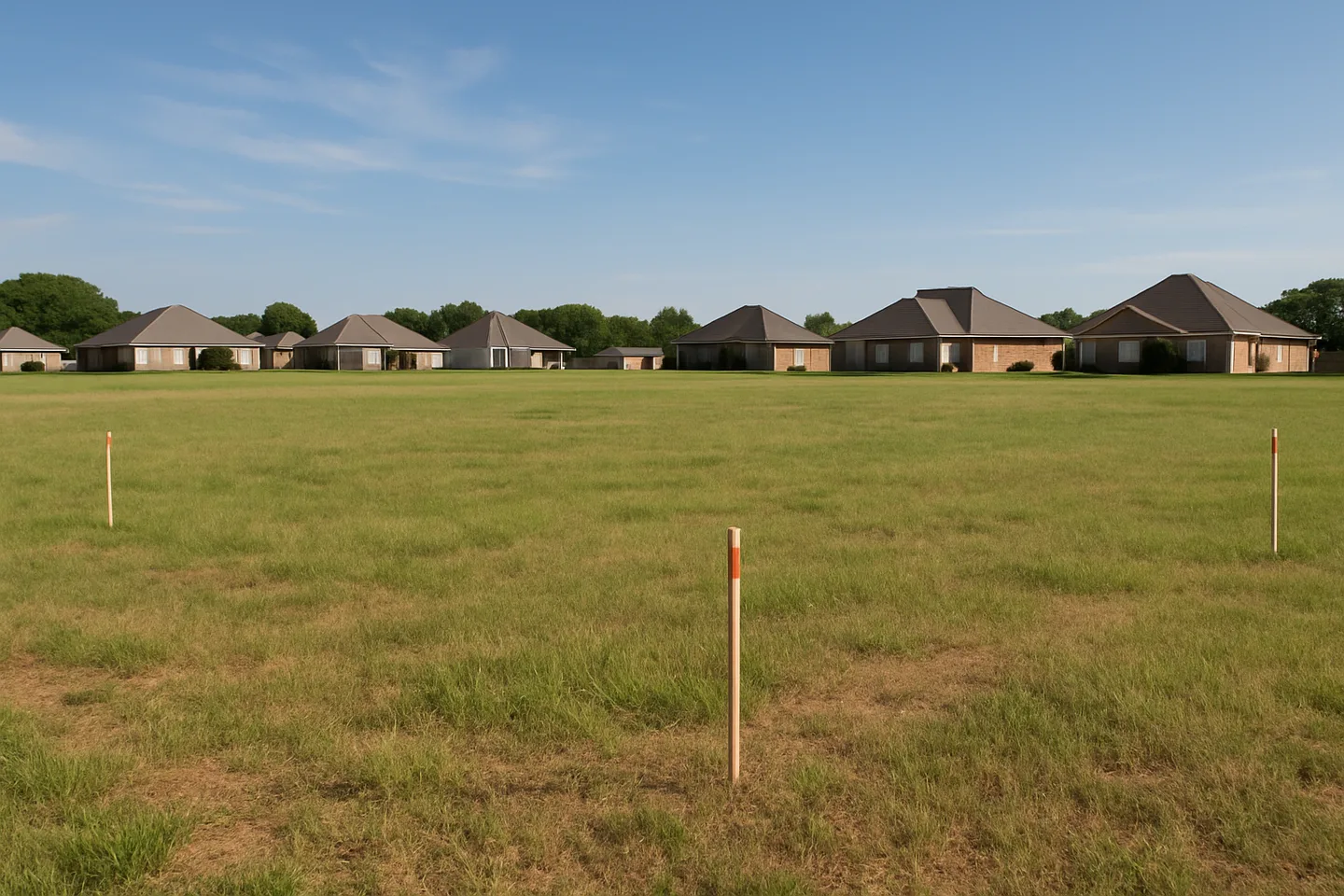 Cleared vacant residential lot for sale in DeSoto County, Mississippi