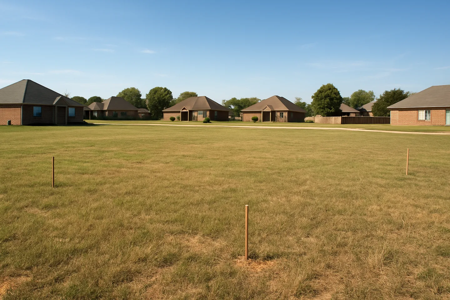 Cleared vacant residential lot for sale in Lauderdale County, Mississippi