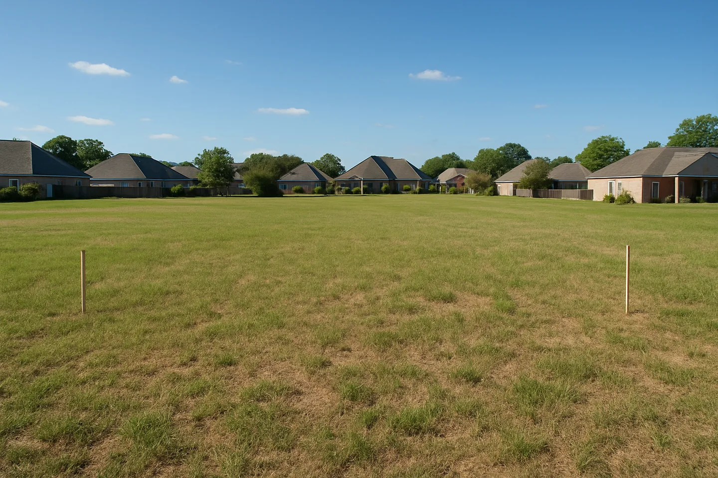 Cleared vacant residential lot for sale in Madison County, Mississippi