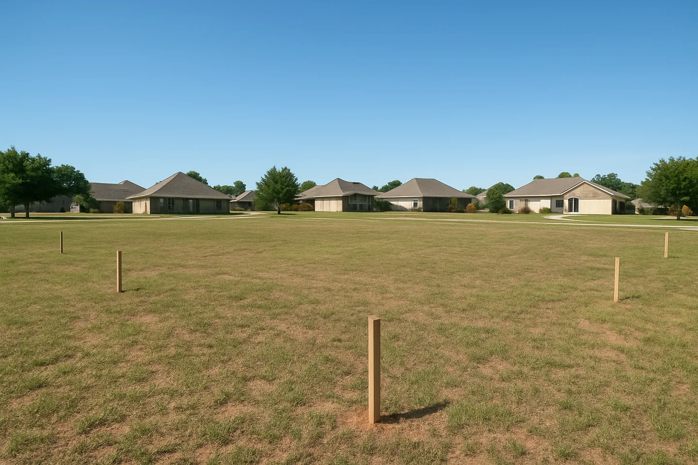 Cleared vacant residential lot for sale in Madison, Mississippi