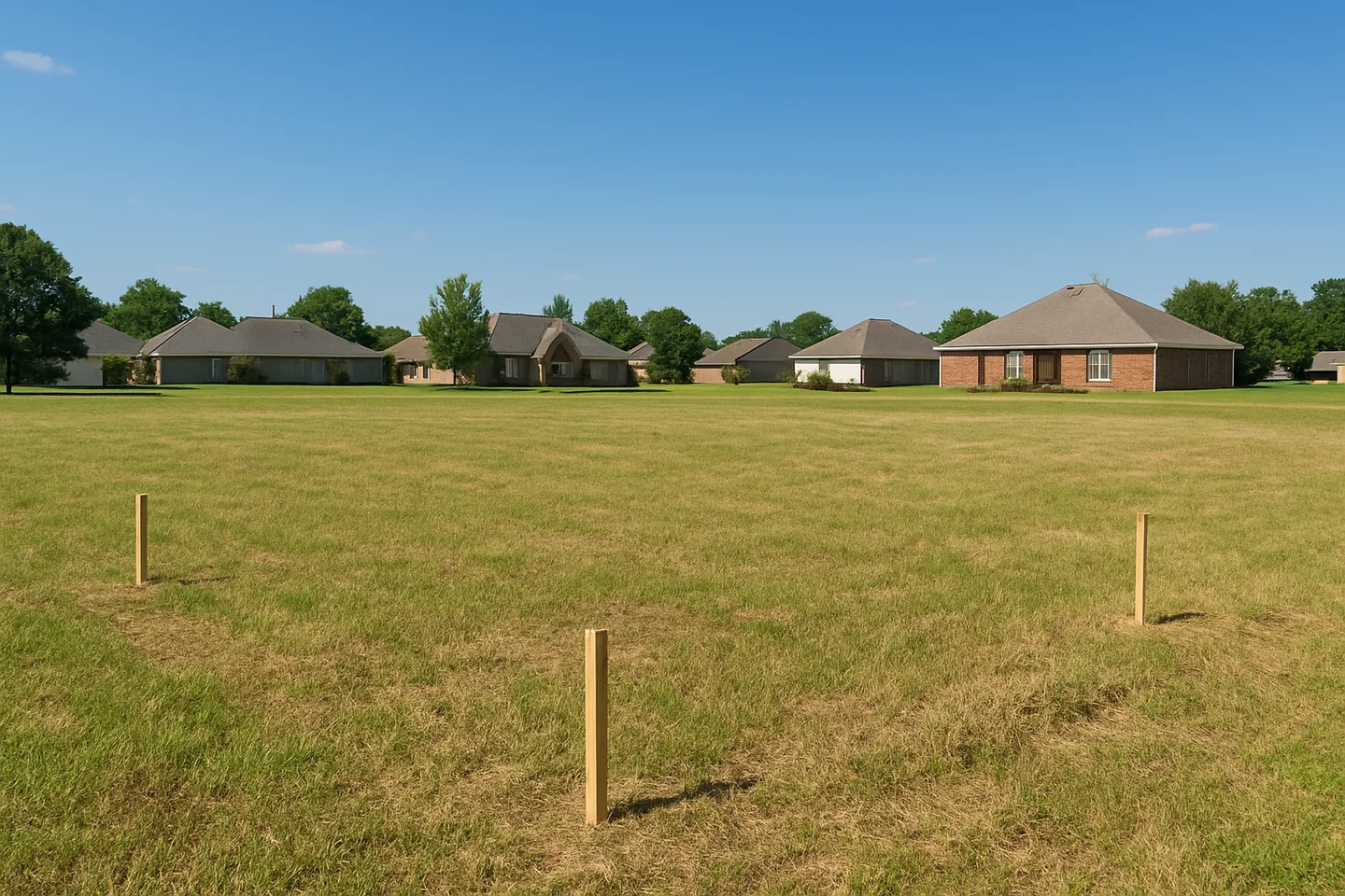 Cleared vacant residential lot for sale in Tupelo, Mississippi