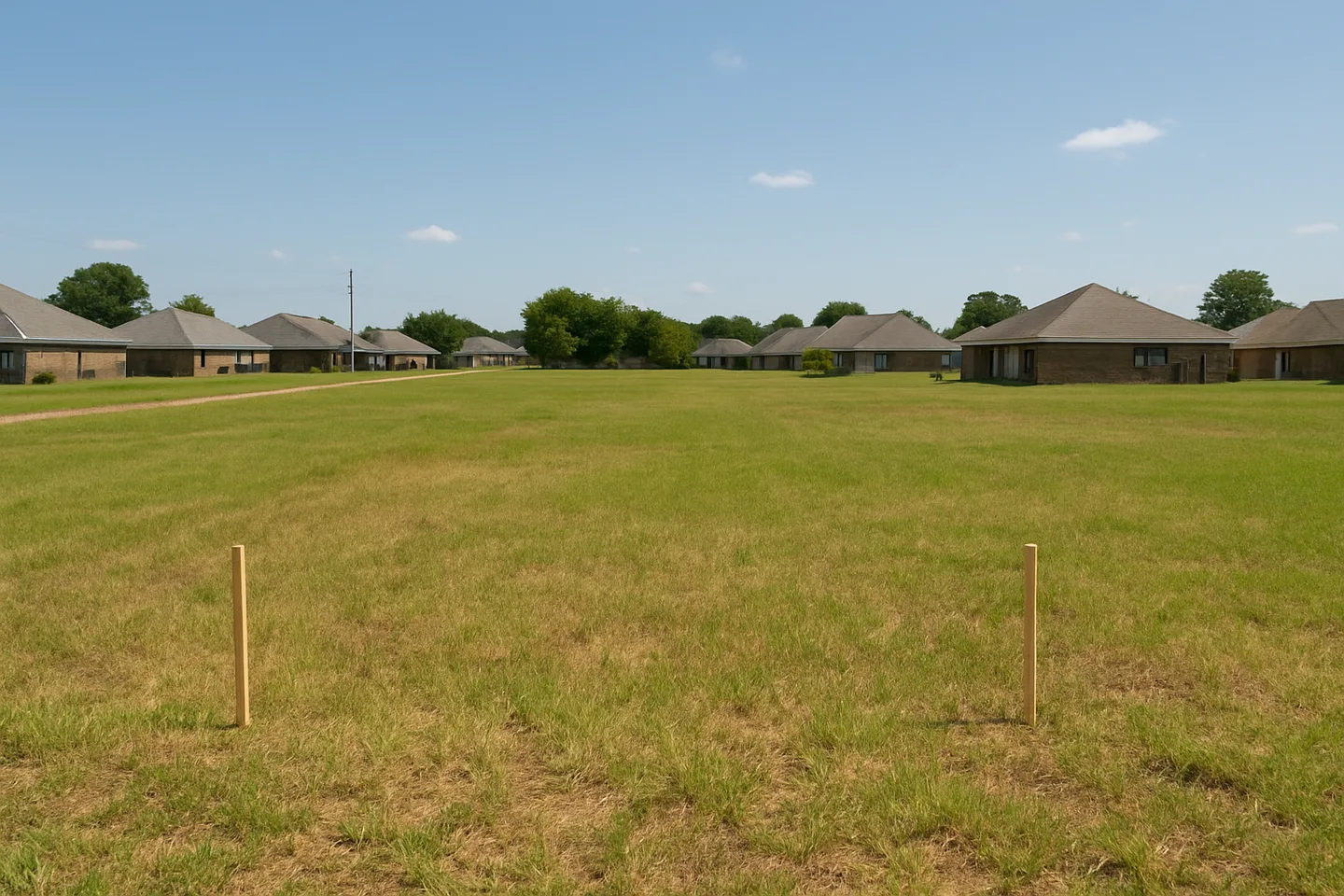 Cleared vacant residential lot for sale in Warren County, Mississippi